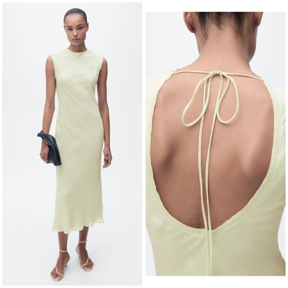 MANGO Wrinkled Effect Dress